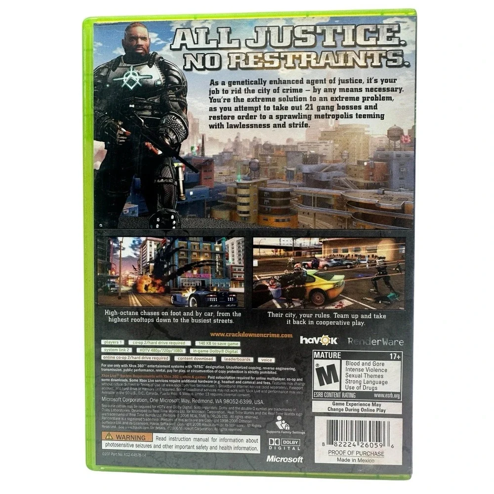 Crackdown‎ Microsoft Xbox 360 CIB Complete + Manual